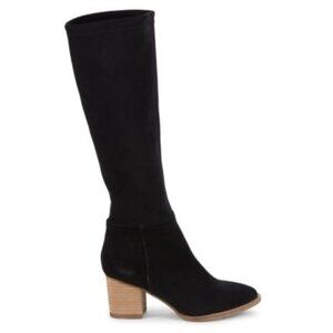 NEW Blondo Nada Knee High Boots Womens 9 Black Suede Minimalist Classic Chic